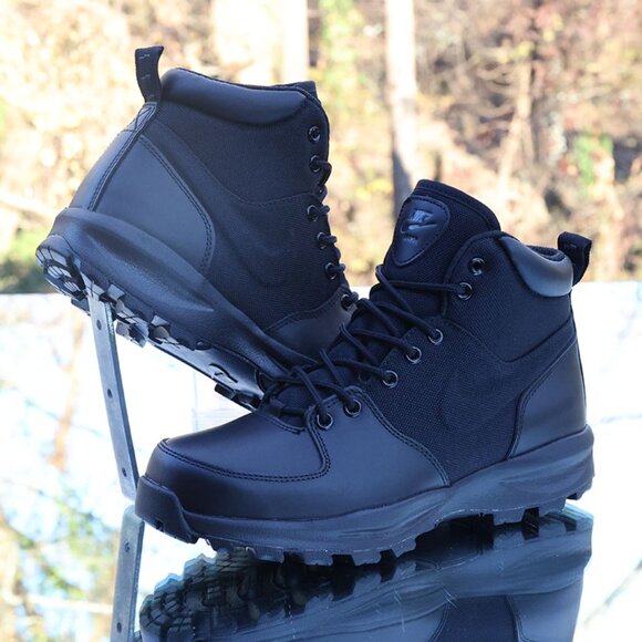 Nike Manoa ACG Black Leather Textile Boots - Picture 6 of 13